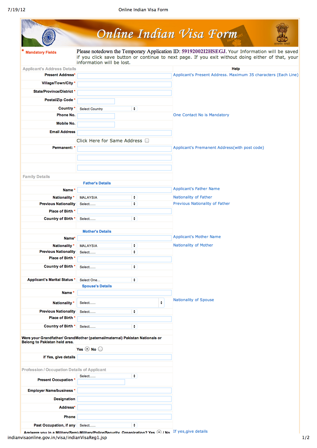 application pdf passport for form India for  visa FattyTourFine Applying â˜º passport  Malaysian holder
